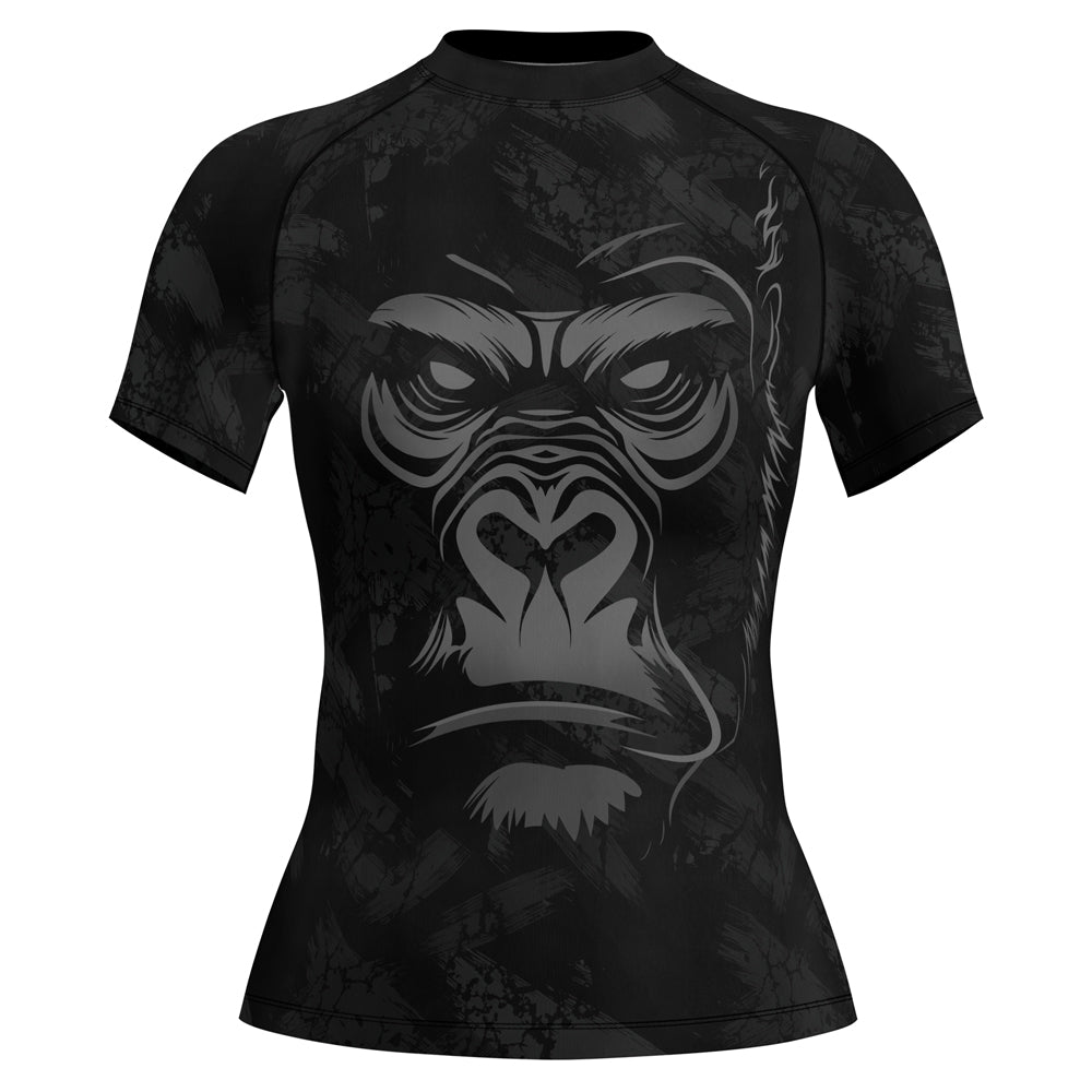 Rashninja Gorilla Jiu Jitsu Beast Women's Short Sleeve Rash Guard