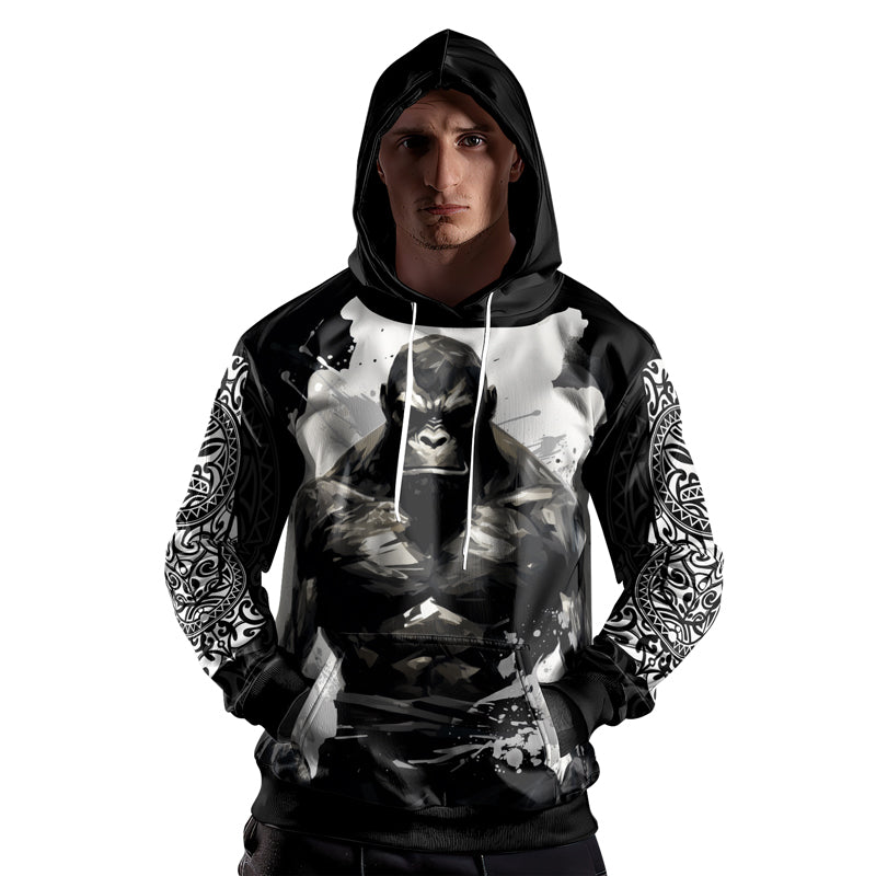 Rashninja Gorilla Jungle Monarch AOP Hoodie | Gorilla AOP Hoodie