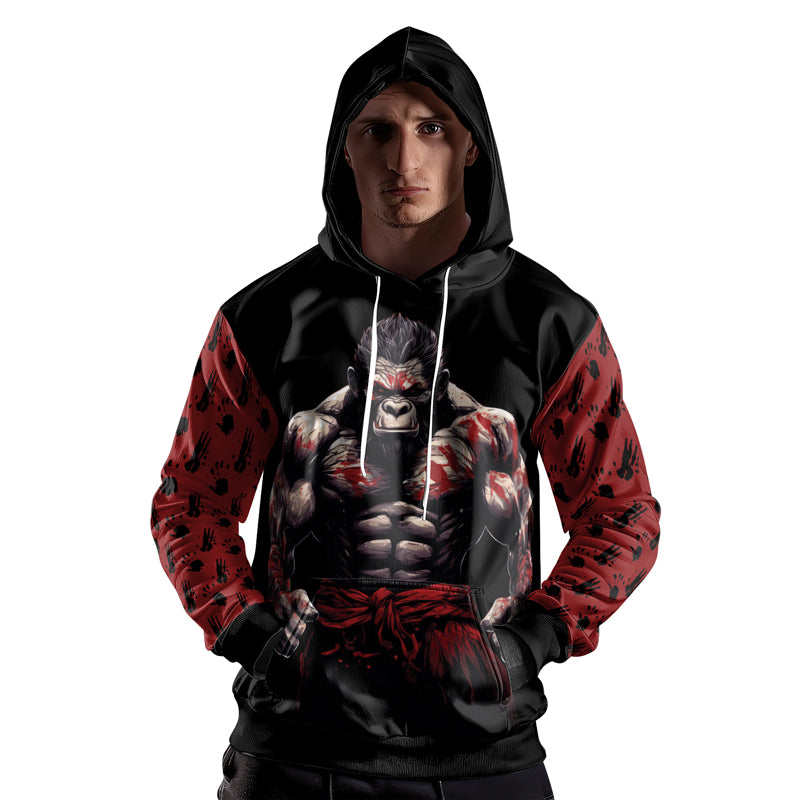 Rashninja Gorilla Guardian AOP Hoodie | Gorilla Hooded Sweatshirt