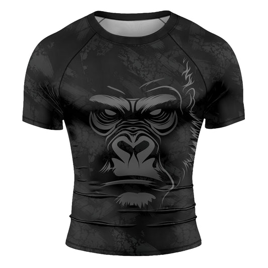 Rashninja Gorilla Jiu Jitsu Beast Men's  Short Sleeve Rash Guard