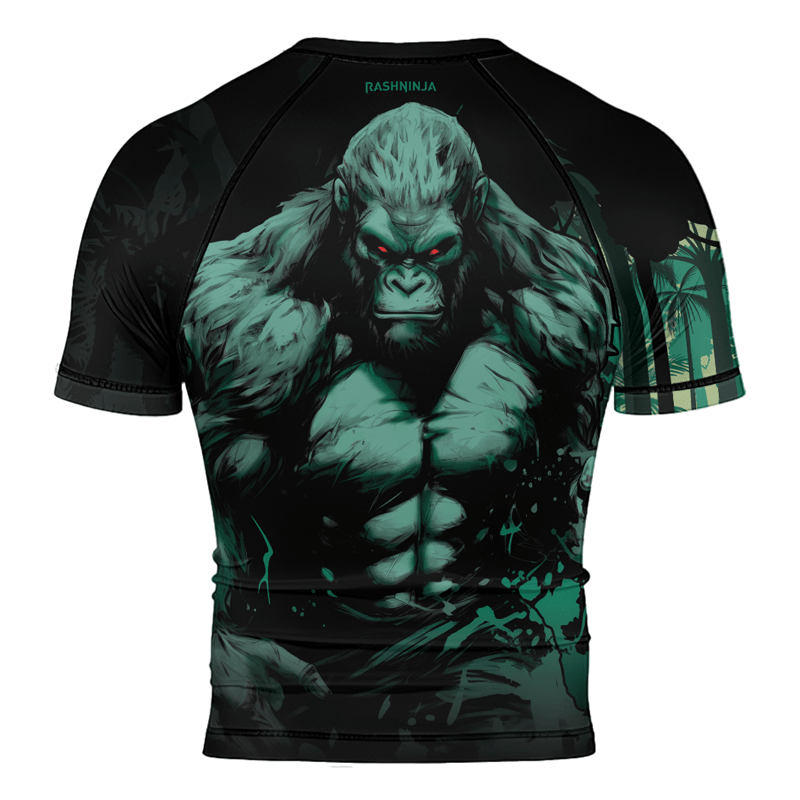 Rashninja Jungle Titan Gorilla Men's Short Sleeve Rash Guard - Rashninja LLC