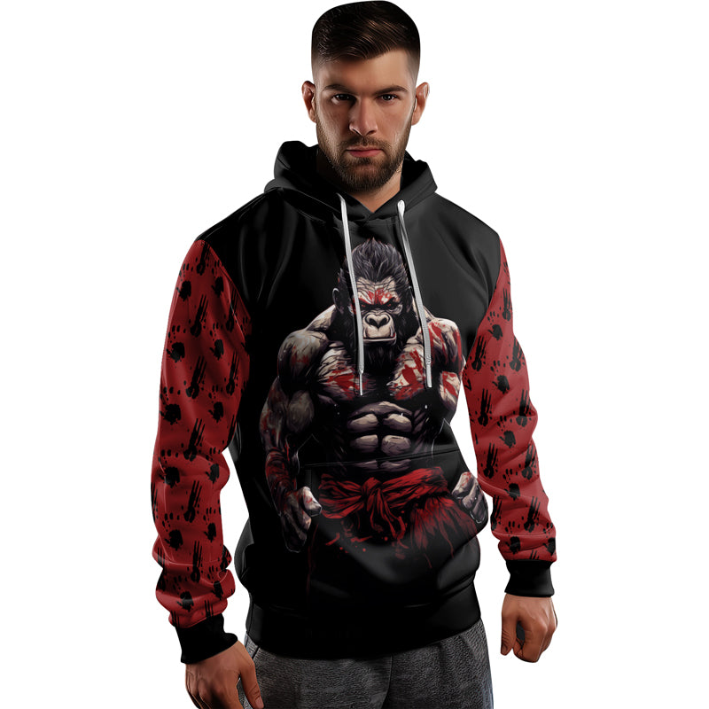 Rashninja Gorilla Guardian AOP Hoodie | Gorilla Hooded Sweatshirt