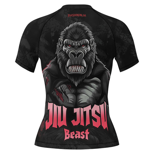 Rashninja Gorilla Jiu Jitsu Beast Women's Short Sleeve Rash Guard