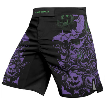Rashninja Halloween Spider Bat Abyss Men's Fight Shorts