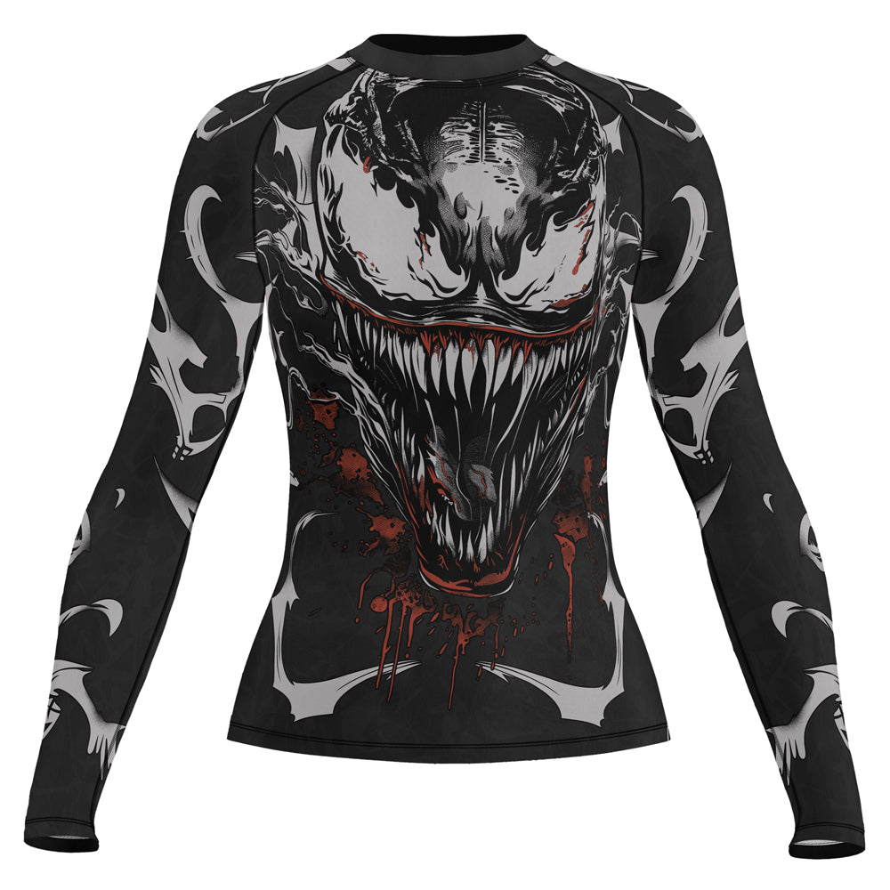 Rashninja Halloween Venom Bloodfang Women's Long Sleeve Rash Guard