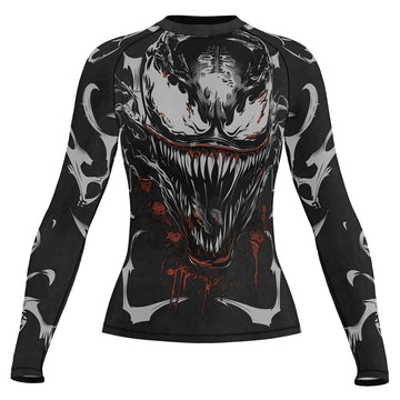 Rashninja Halloween Venom Bloodfang Women's Long Sleeve Rash Guard