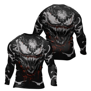 Rashninja Halloween Venom Bloodfang Men's  Long Sleeve Rash Guard