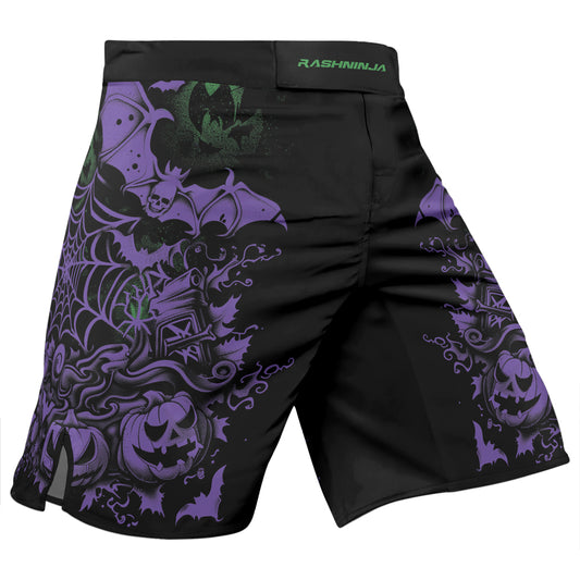 Rashninja Halloween Spider Bat Abyss Men's Fight Shorts
