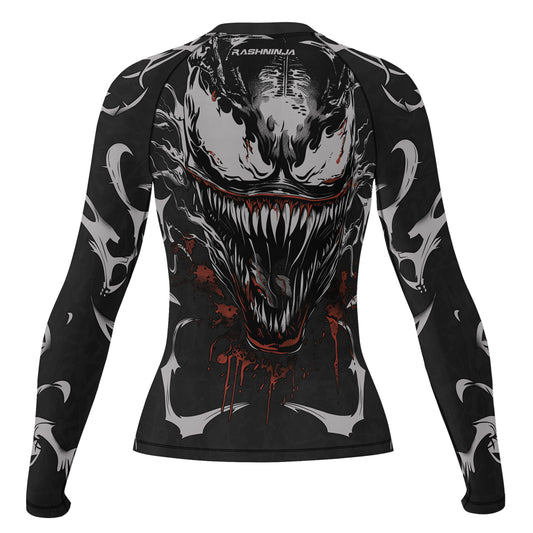Rashninja Halloween Venom Bloodfang Women's Long Sleeve Rash Guard