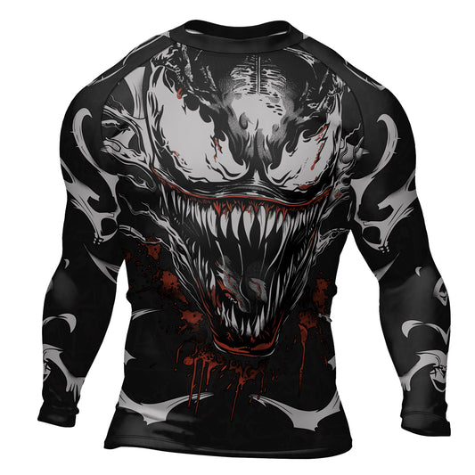 Rashninja Halloween Venom Bloodfang Men's  Long Sleeve Rash Guard