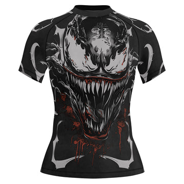 Rashninja Halloween Venom Bloodfang Women's Short Sleeve Rash Guard
