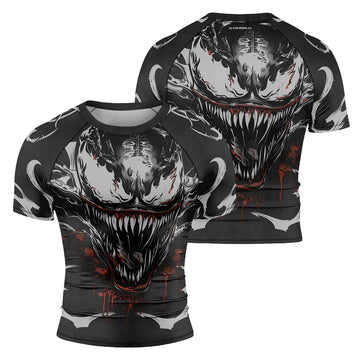 Rashninja Halloween Venom Bloodfang Men's Short Sleeve Rash Guard