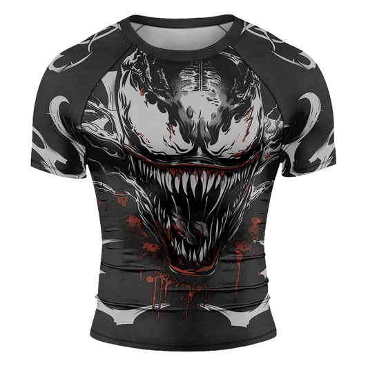 Rashninja Halloween Venom Bloodfang Men's Short Sleeve Rash Guard