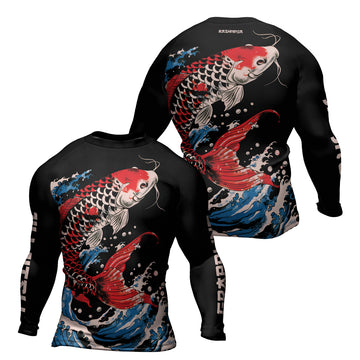 Rashninja Samurai Koi Spirit Men's Long Sleeve Rash Guard