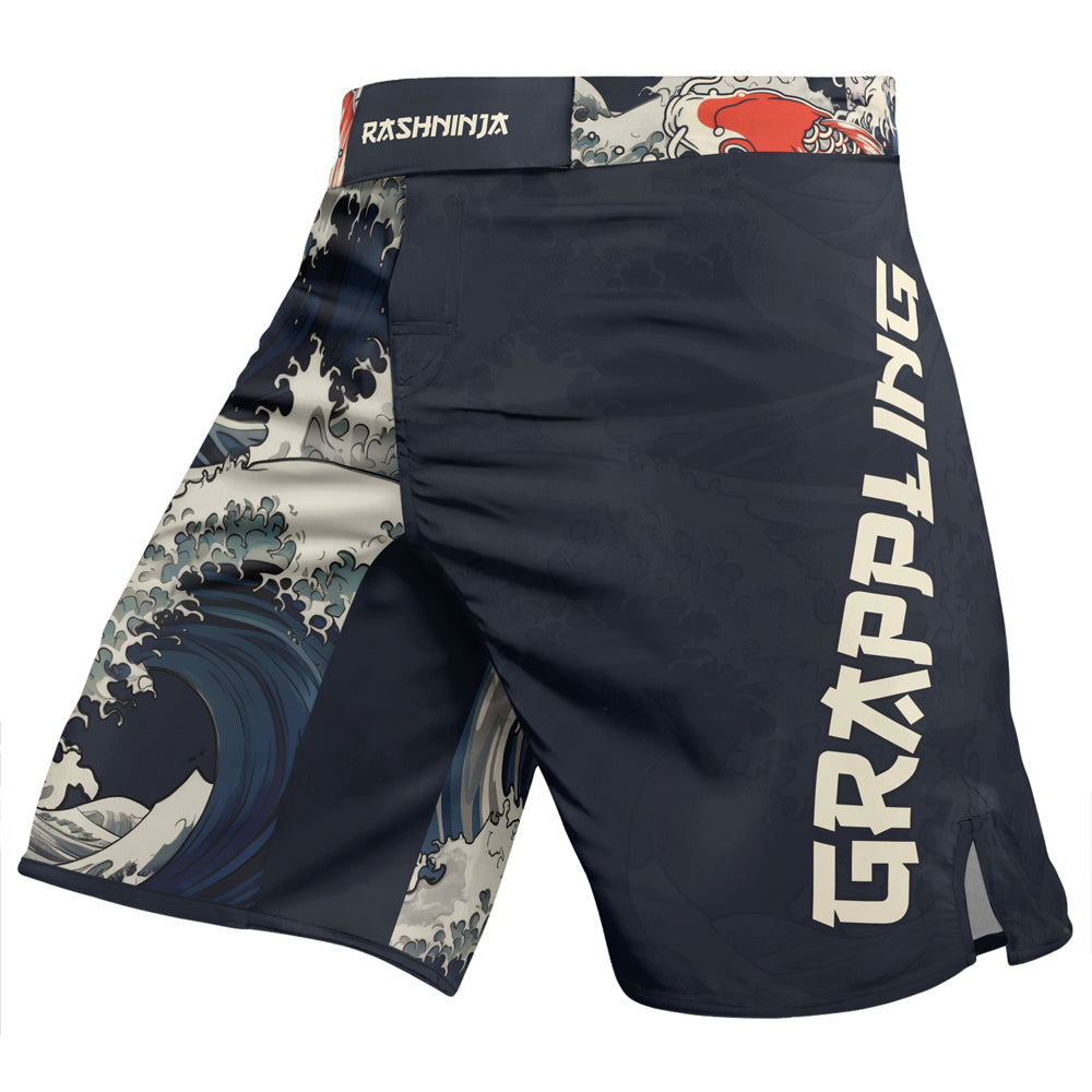 Rashninja Samurai Koi Spirit Men's Fight Shorts