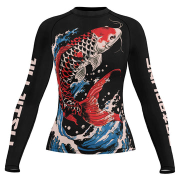 Rashninja Samurai Koi Spirit Women's Long Sleeve Rash Guard