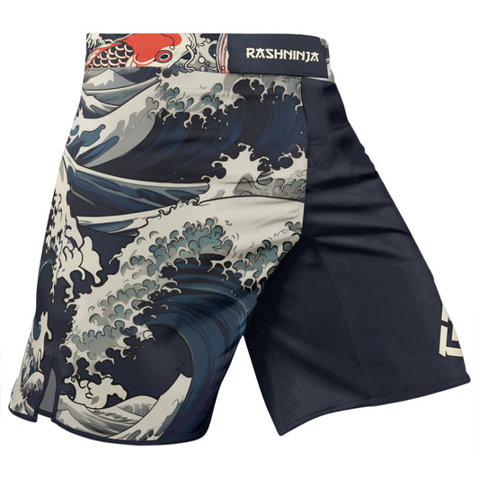 Rashninja Samurai Koi Spirit Men's Fight Shorts