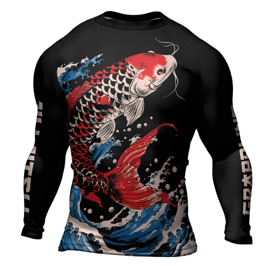 Rashninja Samurai Koi Spirit Men's Long Sleeve Rash Guard