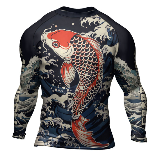 Rashninja Samurai Koi Honor Men's Long Sleeve Rash Guard