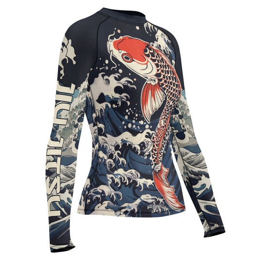 Rashninja Samurai Koi Honor Women's Long Sleeve Rash Guard