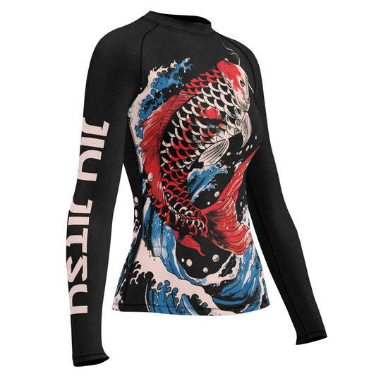 Rashninja Samurai Koi Spirit Women's Long Sleeve Rash Guard