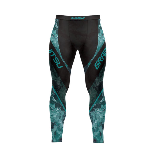 Rashninja Cyber Storm Turquoise Marble Men's Spats