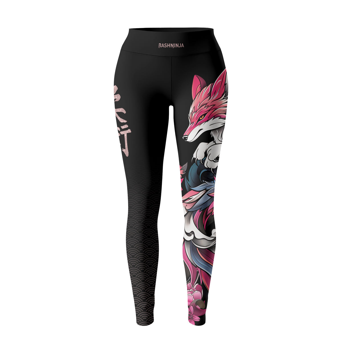 Rashninja Japanese Pink Kitsune Women's Leggings