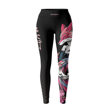 Rashninja Japanese Pink Kitsune Women's Leggings
