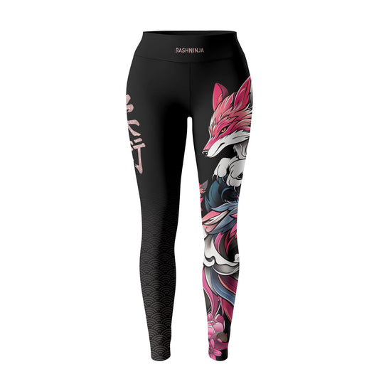 Rashninja Japanese Pink Kitsune Women's Leggings