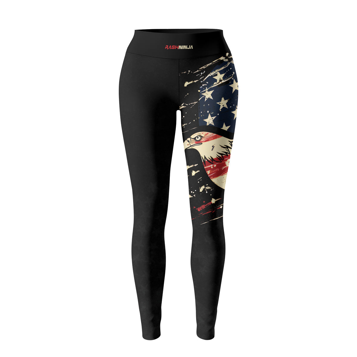 Rashninja Eagle American Flag Women's Leggings