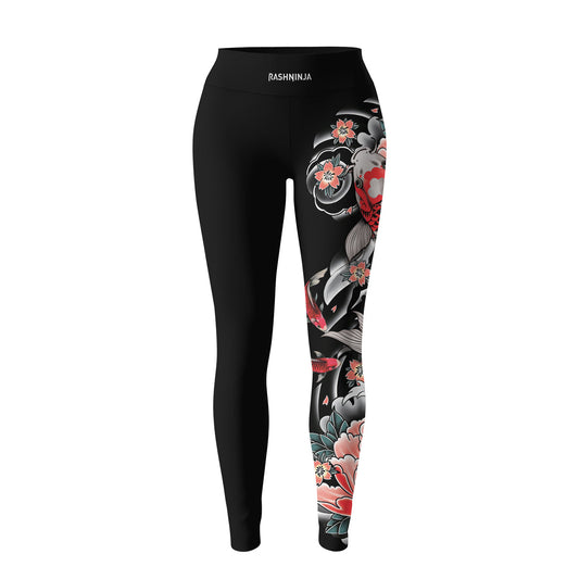 Rashninja Koi Peony Flow Women's Leggings