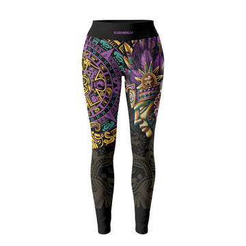 Rashninja Aztec Purple Tribe Headman Women's Leggings