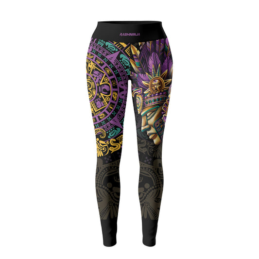 Rashninja Aztec Purple Tribe Headman Women's Leggings