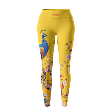Rashninja Peacock Golden Bloom Women's Leggings
