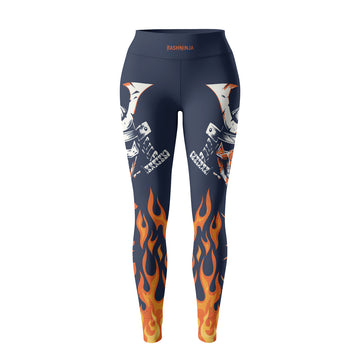 Rashninja Samurai Skull Blaze Women's Leggings