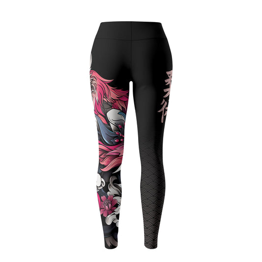 Rashninja Japanese Pink Kitsune Women's Leggings