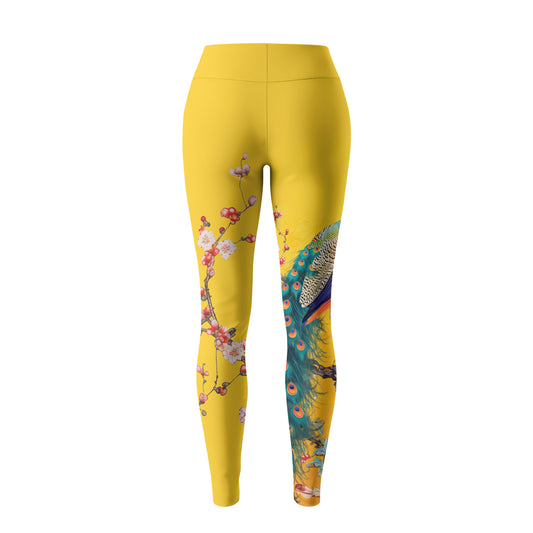 Rashninja Peacock Golden Bloom Women's Leggings