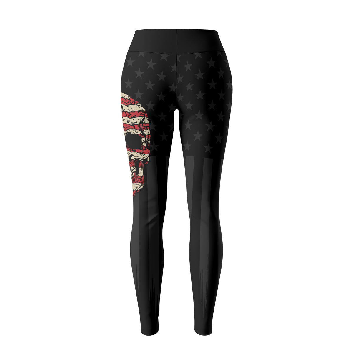 Rashninja Patriotic Skull Stripes Women's Leggings