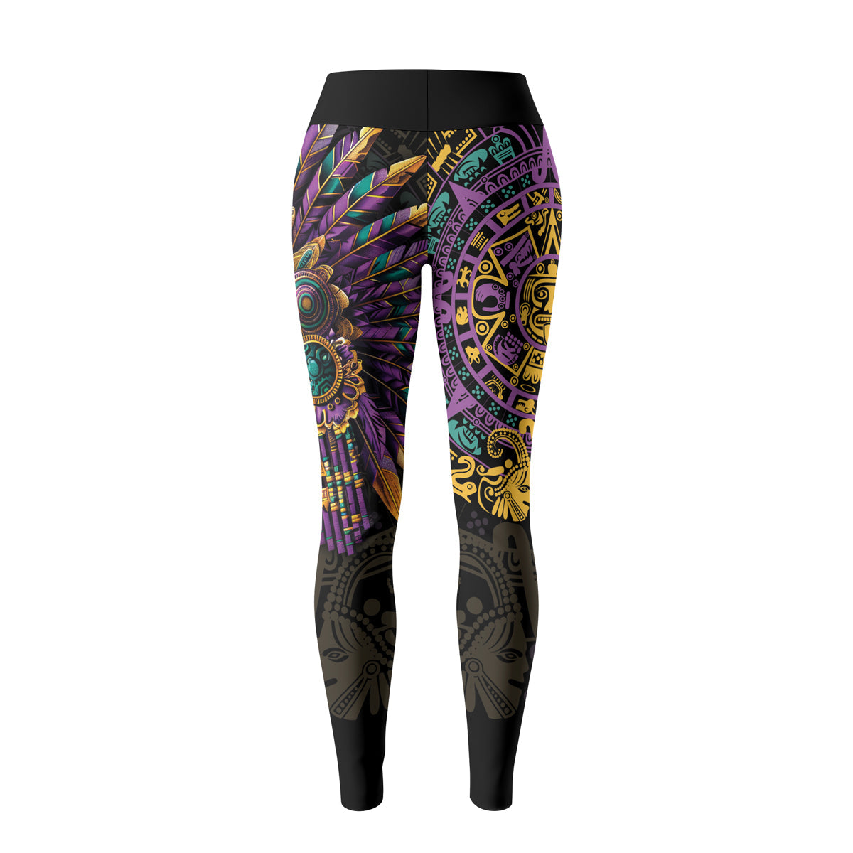 Rashninja Aztec Purple Tribe Headman Women's Leggings