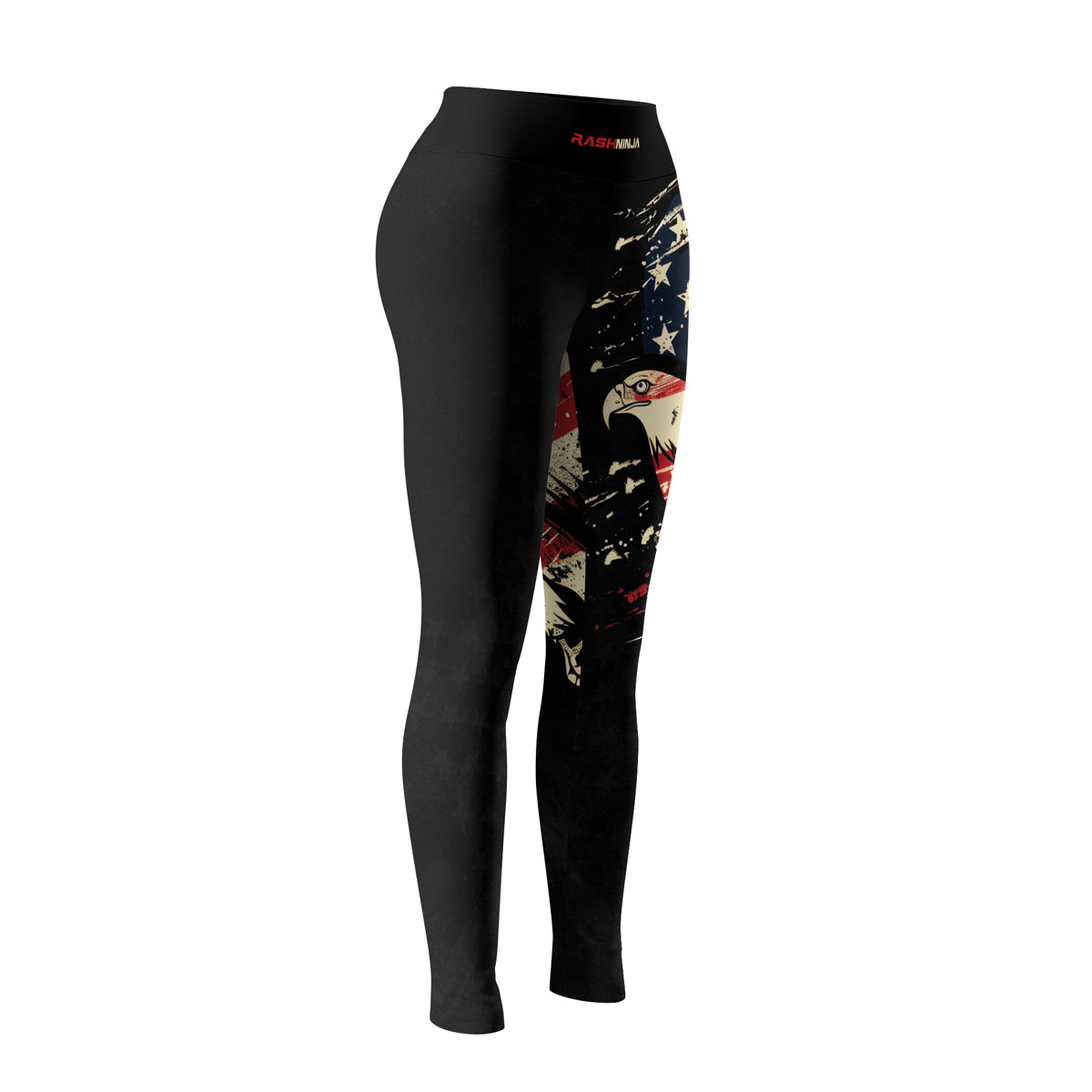 Rashninja Eagle American Flag Women's Leggings