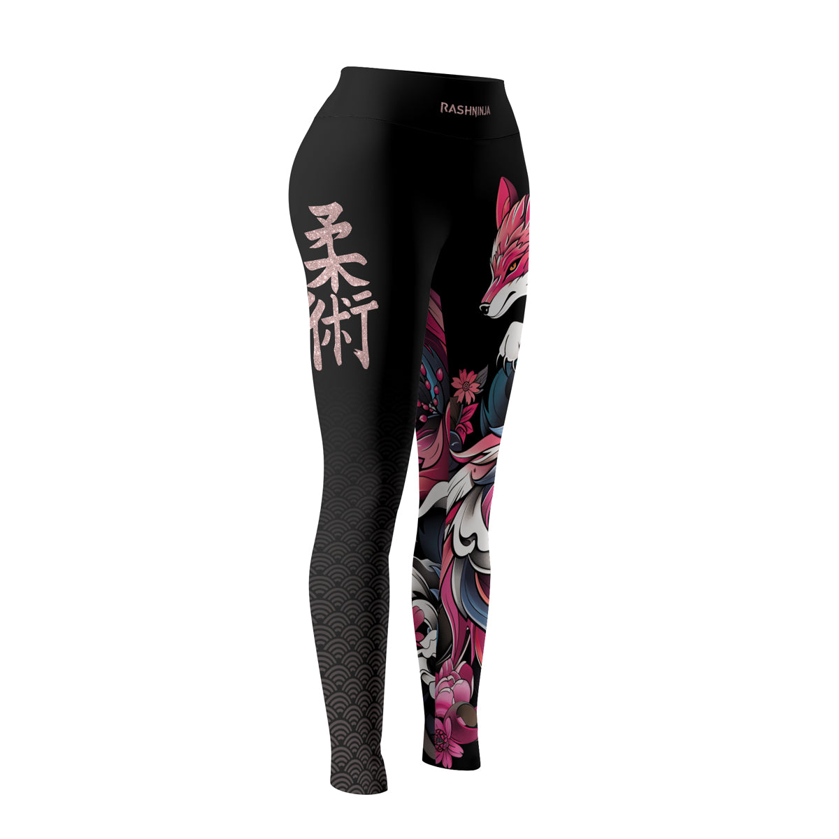 Rashninja Japanese Pink Kitsune Women's Leggings