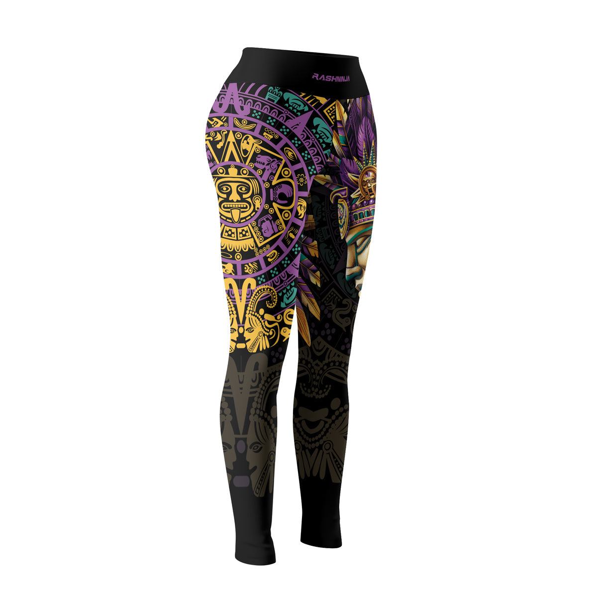 Rashninja Aztec Purple Tribe Headman Women's Leggings