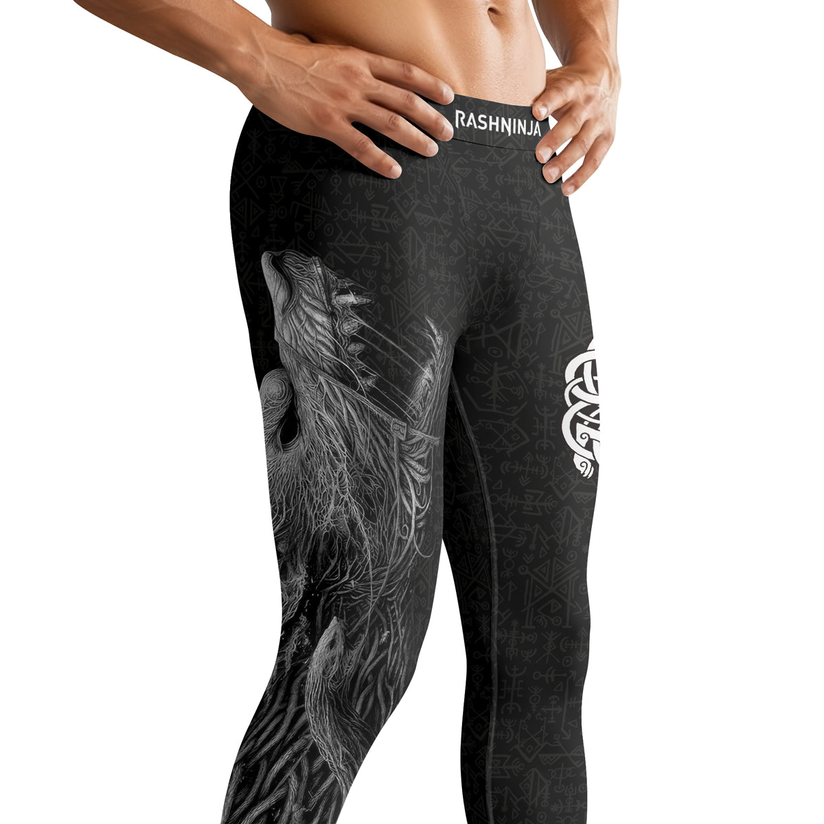 Rashninja Viking Howling Wolf Men's Spats