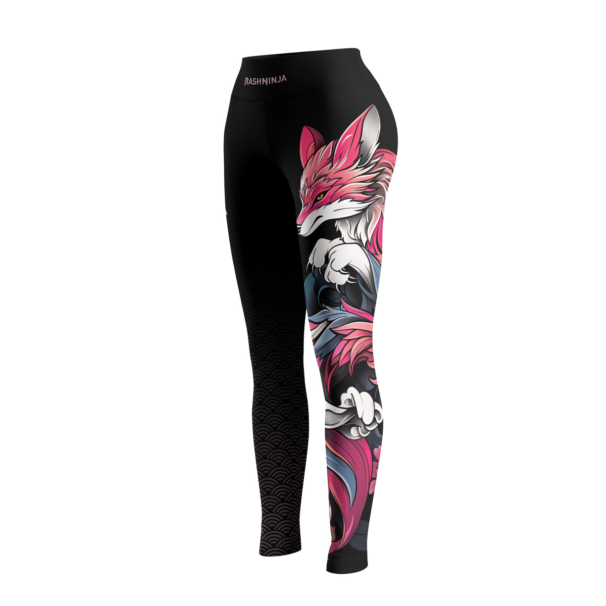 Rashninja Japanese Pink Kitsune Women's Leggings
