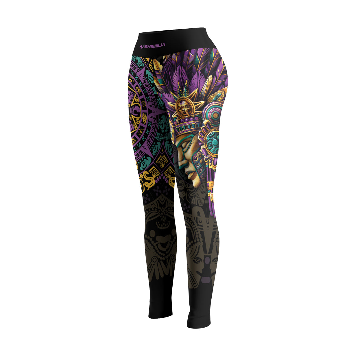 Rashninja Aztec Purple Tribe Headman Women's Leggings