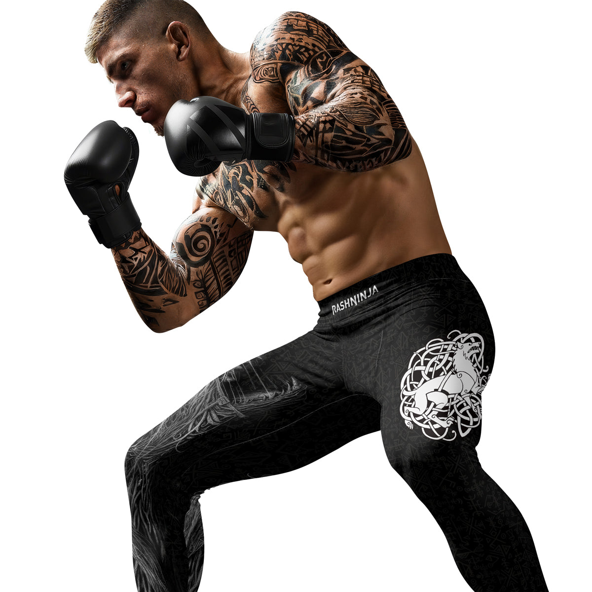 Rashninja Viking Howling Wolf Men's Spats