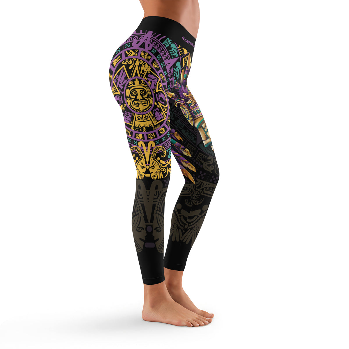 Rashninja Aztec Purple Tribe Headman Women's Leggings