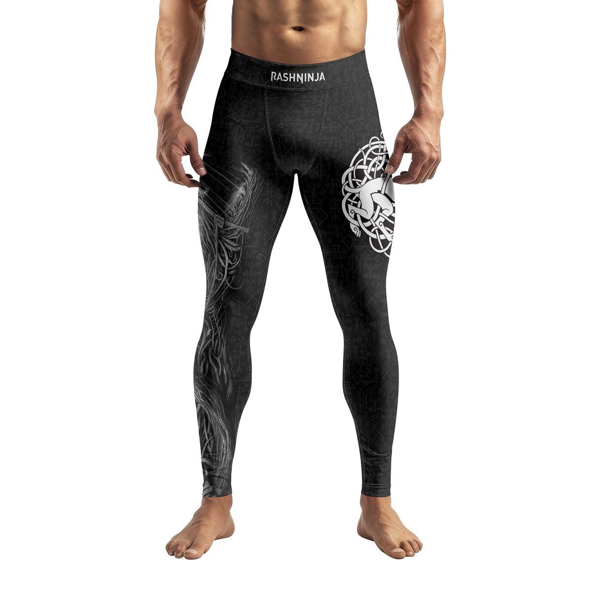 Rashninja Viking Howling Wolf Men's Spats