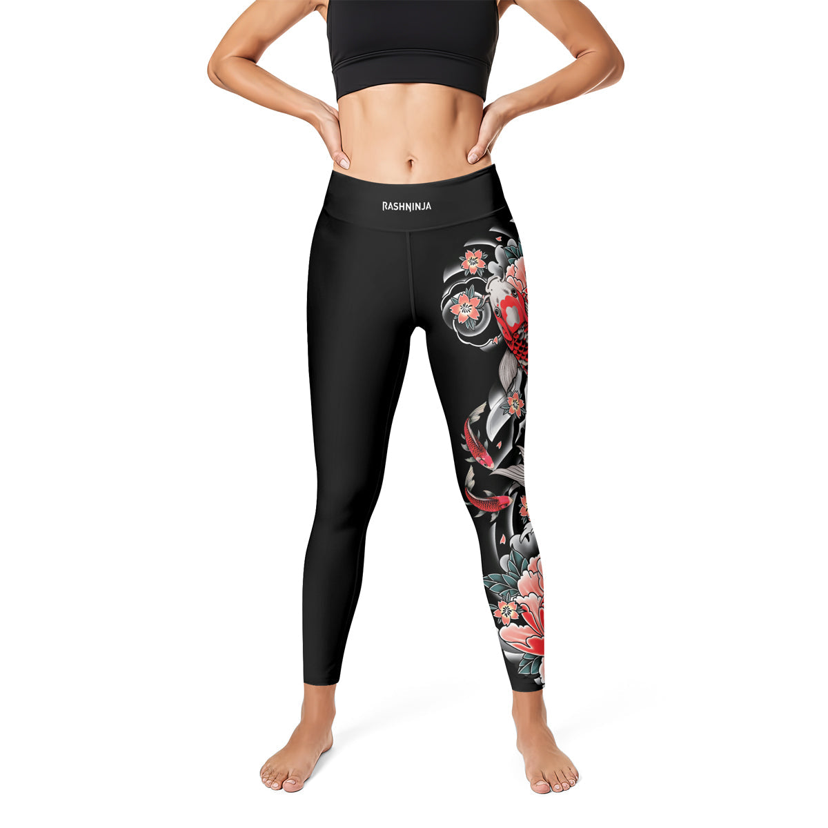 Rashninja Koi Peony Flow Women's Leggings