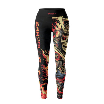 Rashninja Samurai Skull Fire Women's Leggings